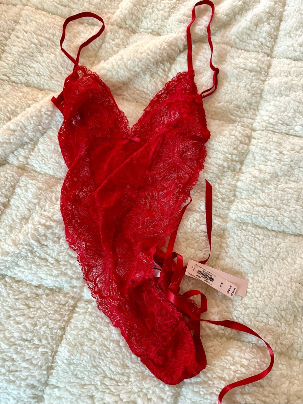Victoria's Secret Red Lace Chemise Teddy